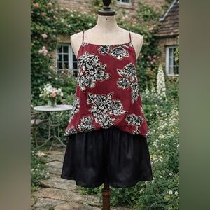 Maeve, Anthropologie, Silk & Floral Babydoll Blouse